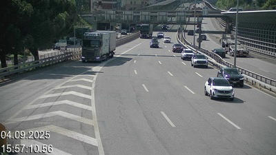 <h2>Webcam sur l'A2 en Suisse juste après le passage de la frontière italienne. Vue orientée vers Lugano</h2>