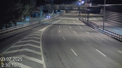 Webcam sur l'A2 en Suisse juste après le passage de la frontière italienne. Vue orientée vers Lugano
