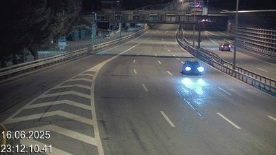 <h2>Webcam sur l'A2 en Suisse juste après le passage de la frontière italienne. Vue orientée vers Lugano</h2>