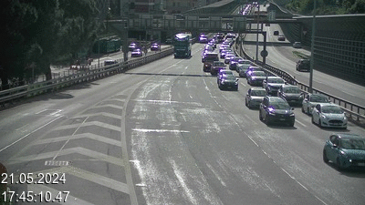 <h2>Webcam sur l'A2 en Suisse juste après le passage de la frontière italienne. Vue orientée vers Lugano</h2>