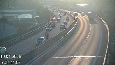 Webcam sur l'A2 en Suisse avant la ville de Balerna, en direction de la frontière italienne.