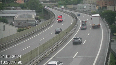 <h2>Webcam sur l'A2 en Suisse avant la ville de Balerna, en direction de la frontière italienne.</h2>