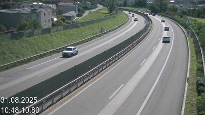 <h2>Caméra à hauteur de la station service de Coldrerio, avant Balerna. Vue orientée vers la frontière avec l'Italie se trouvant à 3 kilomètres.</h2>