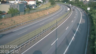 Caméra à hauteur de la station service de Coldrerio, avant Balerna. Vue orientée vers la frontière avec l'Italie se trouvant à 3 kilomètres.