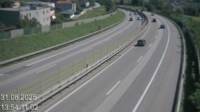 <h2>Caméra à hauteur de la station service de Coldrerio, avant Balerna. Vue orientée vers la frontière avec l'Italie se trouvant à 3 kilomètres.</h2>