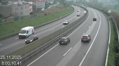 <h2>Caméra à hauteur de la station service de Coldrerio, avant Balerna. Vue orientée vers la frontière avec l'Italie se trouvant à 3 kilomètres.</h2>