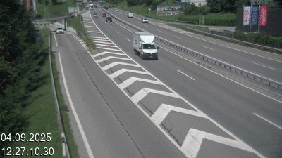 Webcam située à Mendrisio, à hauteur de la sortie 52 Varese. Vue orientée vers Lugano