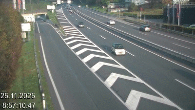 Webcam située à Mendrisio, à hauteur de la sortie 52 Varese. Vue orientée vers Lugano