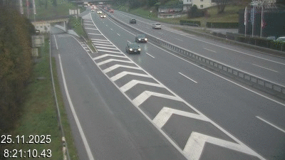 Webcam située à Mendrisio, à hauteur de la sortie 52 Varese. Vue orientée vers Lugano