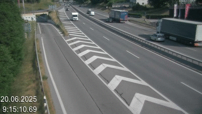 Webcam située à Mendrisio, à hauteur de la sortie 52 Varese. Vue orientée vers Lugano