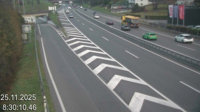 Webcam située à Mendrisio, à hauteur de la sortie 52 Varese. Vue orientée vers Lugano