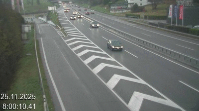 Webcam située à Mendrisio, à hauteur de la sortie 52 Varese. Vue orientée vers Lugano