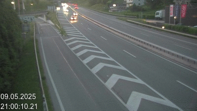 Webcam située à Mendrisio, à hauteur de la sortie 52 Varese. Vue orientée vers Lugano