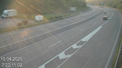 Webcam située à Mendrisio, à hauteur de la sortie 52 Varese. Vue orientée vers Chiasso
