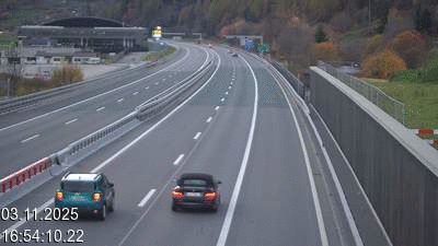 Webcam située à hauteur de Quinto au kilomètre 100. Vue orientée vers le nord