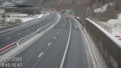 Webcam située à hauteur de Quinto au kilomètre 100. Vue orientée vers le nord