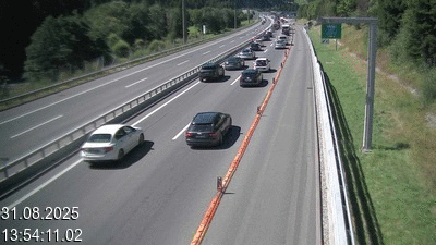 Webcam située à Quinto, avant Airolo et le Tunnel du Gothard. Vue orientée vers le nord