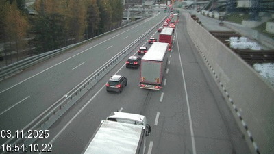 Webcam tunnel du Gothard - Autoroute A2 - Airolo-Nord, avant le Tunnel du Gothard