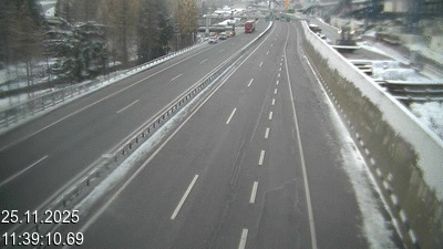 Webcam tunnel du Gothard - Autoroute A2 - Airolo-Nord, avant le Tunnel du Gothard