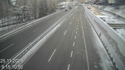 Webcam tunnel du Gothard - Autoroute A2 - Airolo-Nord, avant le Tunnel du Gothard