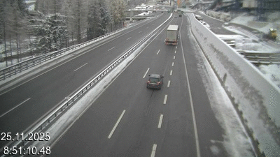 Webcam tunnel du Gothard - Autoroute A2 - Airolo-Nord, avant le Tunnel du Gothard