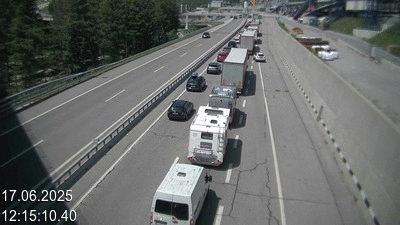 Webcam tunnel du Gothard - Autoroute A2 - Airolo-Nord, avant le Tunnel du Gothard