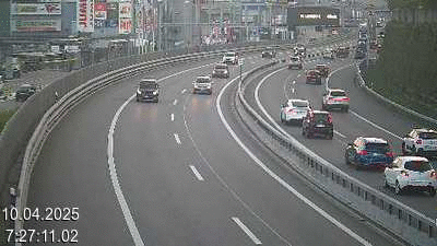 Webcam à la sortie de la Galleria San Salvatore (Tunnel Grancia). Vue orientée vers Lugano