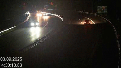 Webcam sur l'A2 en Suisse au sud de Lugano, à l'entrée du tunnel San Salvatore (Galleria Grancia). Vue orientée vers Como et Milan