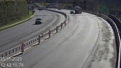 <h2>Webcam sur l'A2 en Suisse au sud de Lugano, à l'entrée du tunnel San Salvatore (Galleria Grancia). Vue orientée vers Como et Milan</h2>