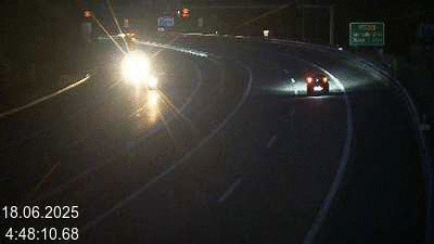 <h2>Webcam sur l'A2 en Suisse au sud de Lugano, à l'entrée du tunnel San Salvatore (Galleria Grancia). Vue orientée vers Como et Milan</h2>